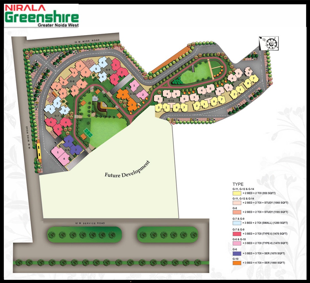 Nirala Greenshire Site map